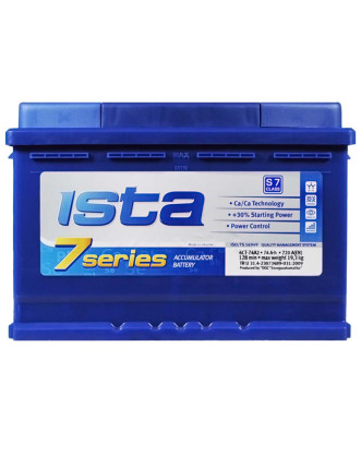 Автомобільний акумулятор ISTA 7 Series 74Ah 720A R+ (правий +) L3