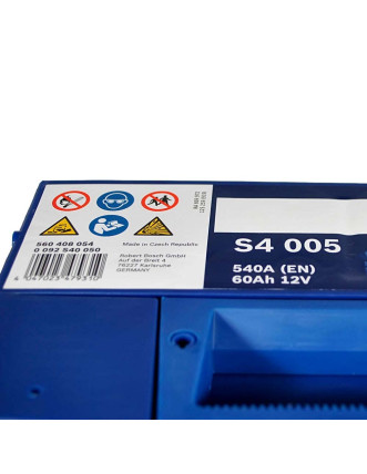 Автомобільний акумулятор BOSCH 60Ah 540A R+ (правий +) L2 (S40 050)