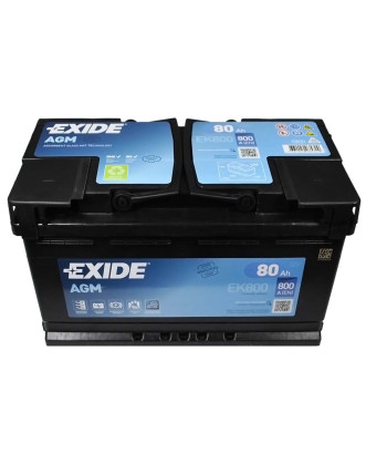 Автомобільний акумулятор EXIDE Start-Stop AGM 80Аh 800A R+ (правий +) EK800