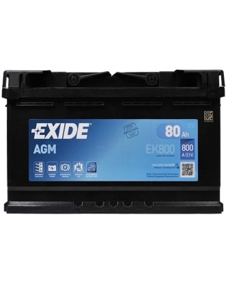 Автомобільний акумулятор EXIDE Start-Stop AGM 80Аh 800A R+ (правий +) EK800