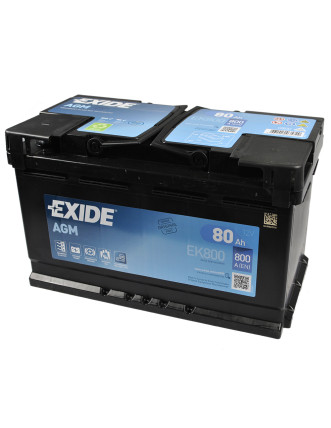 Автомобільний акумулятор EXIDE Start-Stop AGM 80Аh 800A R+ (правий +) EK800