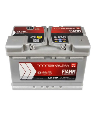 Автомобільний акумулятор FIAMM Titanium Pro 74Аh 680А R+ (правий +) L3