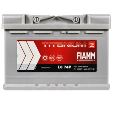 Автомобільний акумулятор FIAMM Titanium Pro 74Аh 680А R+ (правий +) L3