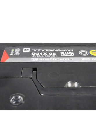 Автомобільний акумулятор FIAMM Titanium Black Asia 95Аh 760А L+ (лівий +) D31