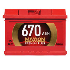 Автомобільний акумулятор MAXION Premium Plus 60Аh 670A R+ (правий +) TR L2B