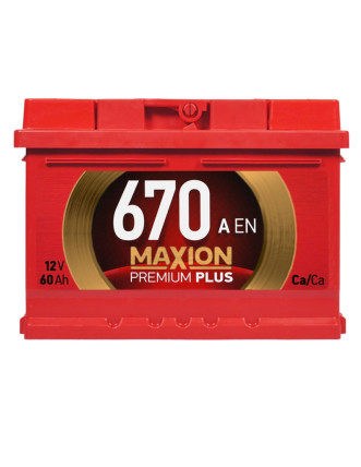 Автомобільний акумулятор MAXION Premium Plus 60Аh 670A R+ (правий +) TR L2B