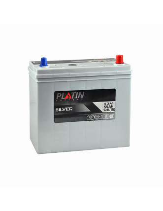 Автомобільний акумулятор PLATIN Silver Asia 55Ah 520A R+ (правий +) SMF