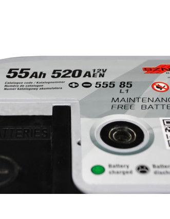 Автомобільний акумулятор SZNAJDER Silver 55Ah 520A L+ (лівий +) L1 (555 85)