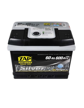 Автомобільний акумулятор ZAP Silver 60Ah 600A R+ (правий +) L2 (560 85)