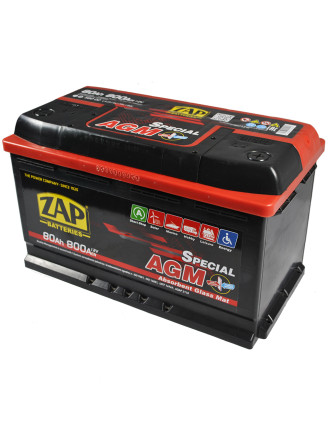 Автомобільний акумулятор ZAP AGM (L4) 80Ah 800A R+ (580 02)
