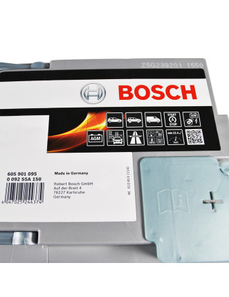 Автомобільний акумулятор BOSCH AGM (S5A 150) (L6) 105Ah 950A R+