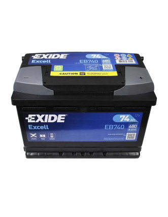 Автомобільний акумулятор EXIDE Excell 74Аh 680Ah R+ (правий +) EB740