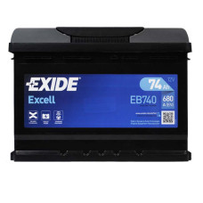 Автомобільний акумулятор EXIDE Excell 74Аh 680Ah R+ (правий +) EB740