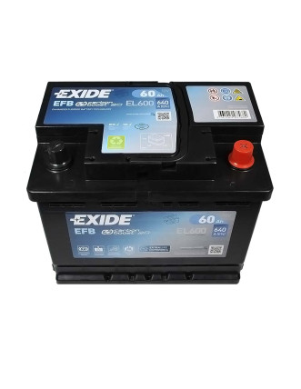 Автомобільний акумулятор EXIDE Start-Stop EFB 60Аh 640A R+ (правий +) EL600