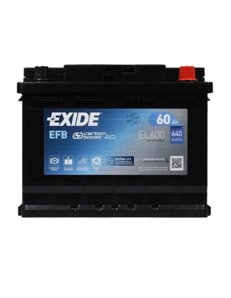 Автомобільний акумулятор EXIDE Start-Stop EFB 60Аh 640A R+ (правий +) EL600
