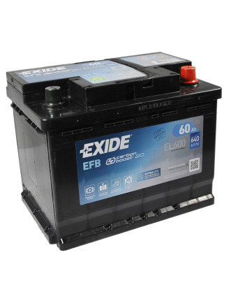 Автомобільний акумулятор EXIDE Start-Stop EFB 60Аh 640A R+ (правий +) EL600
