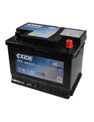 Автомобільний акумулятор EXIDE Start-Stop EFB 60Аh 640A R+ (правий +) EL600