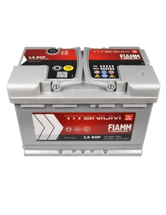 Автомобільний акумулятор FIAMM Titanium Pro 80Аh 730А R+ (правий +) L3