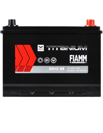 Автомобільний акумулятор FIAMM Titanium Black Asia 95Аh 760А R+ (правий +) D31