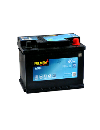 Автомобільний акумулятор FULMEN Start-Stop AGM 60Ah 680A R+ (правий +)