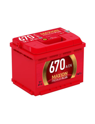 Автомобільний акумулятор MAXION Premium Plus 67Аh 670A R+ (правий +)