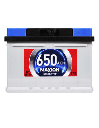 Автомобільний акумулятор MAXION EFB 65Ah 650A R+ (правий +) SMF L2B