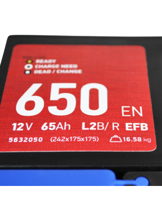 Автомобільний акумулятор MAXION EFB 65Ah 650A R+ (правий +) SMF L2B
