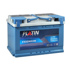 Автомобільний акумулятор PLATIN Premium 80Ah 780A R+ (правий +) MF