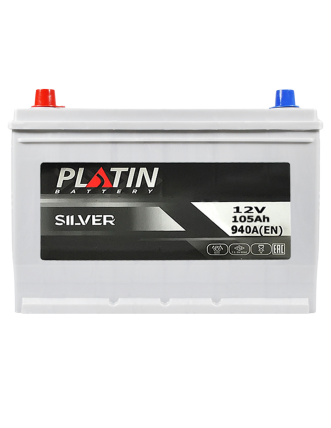 Автомобільний акумулятор PLATIN Silver Asia 105Ah 940A L+ (лівий) нижнє кріплення SMF N70