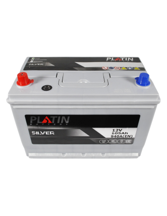 Автомобільний акумулятор PLATIN Silver Asia 105Ah 940A L+ (лівий) нижнє кріплення SMF N70