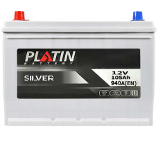 Автомобільний акумулятор PLATIN Silver Asia 105Ah 940A L+ (лівий) нижнє кріплення SMF N70