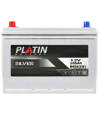 Автомобільний акумулятор PLATIN Silver Asia 105Ah 940A L+ (лівий) нижнє кріплення SMF N70