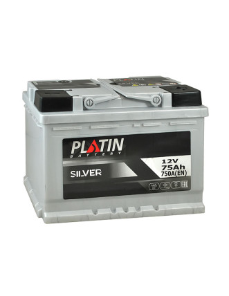 Автомобільний акумулятор PLATIN Silver 75Ah 750A R+ (правий +) MF