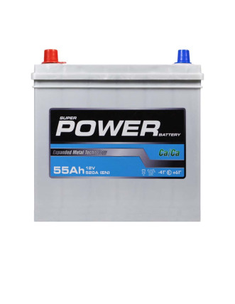 Автомобільний акумулятор POWER Silver Asia 55Ah 520A L+ (лівий +) NS60 SMF н. до.