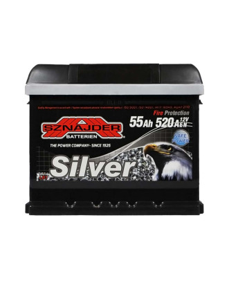 Автомобільний акумулятор SZNAJDER Silver 55Ah 520A R+ (правий +) LB1 (h=175)