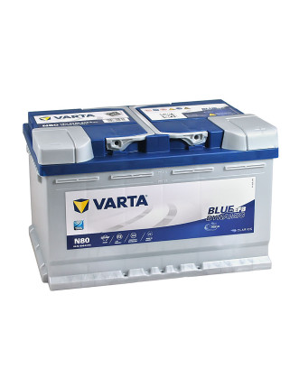 Автомобільний акумулятор VARTA Blue Dynamic EFB 80Ah 800A R+ (правий +) N80
