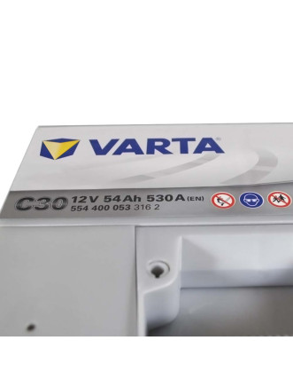 Автомобільний акумулятор VARTA Silver Dynamic 54Ah 530А R+ (правий +) C30