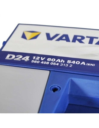 Автомобільний акумулятор VARTA Blue Dynamic 60Ah 540A R+ (правий +) D24
