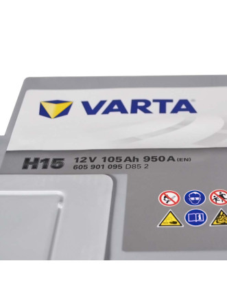 Автомобільний акумулятор VARTA Silver Dynamic AGM 105Ah 950А R+ (правий +) H15