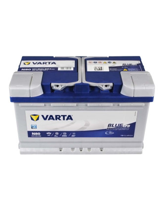 Автомобільний акумулятор VARTA Blue Dynamic EFB 80Ah 800A R+ (правий +) N80