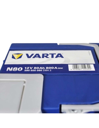 Автомобільний акумулятор VARTA Blue Dynamic EFB 80Ah 800A R+ (правий +) N80