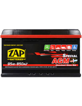 Автомобільний акумулятор ZAP AGM (L5) 95Ah 850A R+ (595 02)
