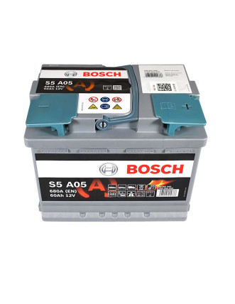 Автомобільний акумулятор BOSCH AGM 60Ah 680A R+ (правий +) S5A 050