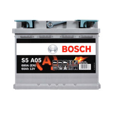 Автомобільний акумулятор BOSCH AGM 60Ah 680A R+ (правий +) S5A 050