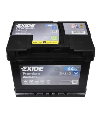 Автомобільний акумулятор EXIDE Premium 64Аh 640Ah R+ (правий +) EA640