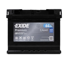 Автомобільний акумулятор EXIDE Premium 64Аh 640Ah R+ (правий +) EA640