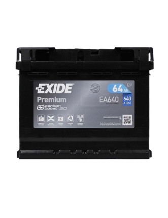 Автомобільний акумулятор EXIDE Premium 64Аh 640Ah R+ (правий +) EA640