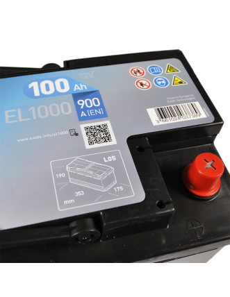 Автомобільний акумулятор EXIDE (EL1000) Start-Stop EFB 100Аh 900A R+
