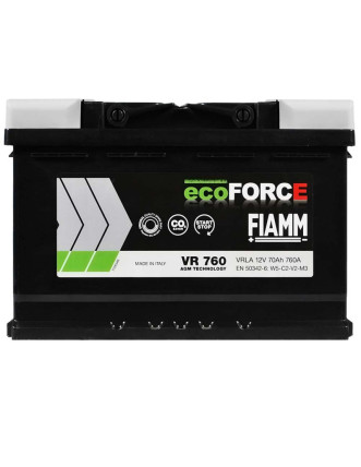 Автомобільний акумулятор FIAMM Ecoforce AGM 70Аh 760А R+ (правий +)