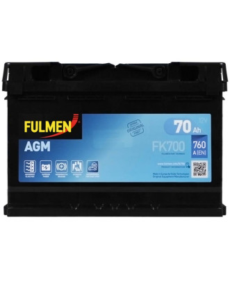 Автомобільний акумулятор FULMEN Start-Stop AGM 70Ah 760A R+ (правий +)